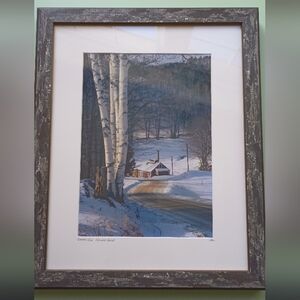Rustic Winter Landscape Framed Art